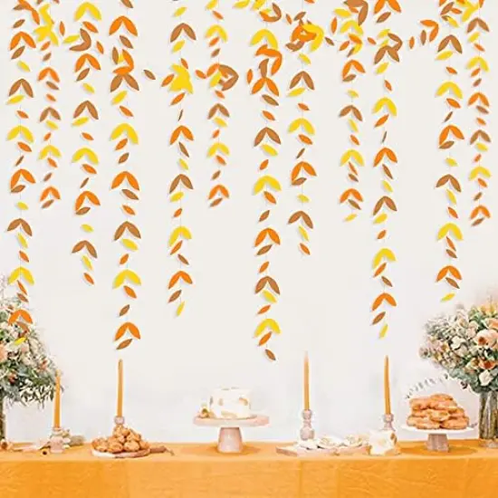 52 Ft Fall Party Decorations Autumn Leaf Garland {4}