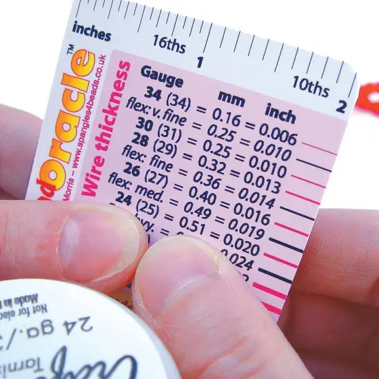 The Beadsmith Bead Oracle &ndash; Beader&rsquo;s Reference Card &ndash; Wallet Sized &ndash; Resource to Determine Bead Sizes, Wire Gauge Conversion Chart, Measurement Comparisons & Project Quantities {4}