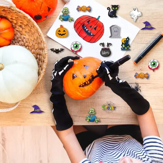 72 Pcs Halloween Window Art Suncatcher Kits DIY {2}