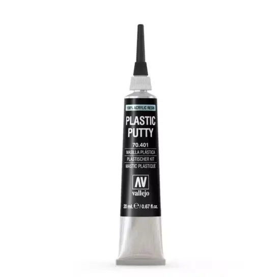 Vallejo - Plastic Putty 20 ml (0.67 fl.oz.) | White, Opaque, Consistent Finish {2}