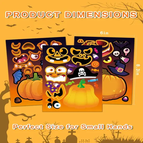 32 Pumpkin Make-A-Face Stickers {5}
