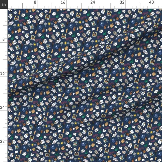 Various Fabrics by the Yard or Fat Quarter Letters Mailbox Snal Mail Carrier Custom Printed Fabric by Spoonflower {1}