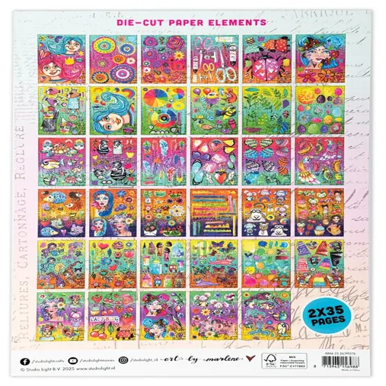 Art By Marlene Die-Cut Paper Pad 8.26"X11.57" 70/Pkg-Nr.275 Elements {3}