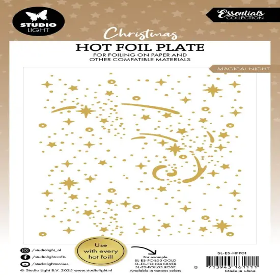 Studio Light Fairy Christmas Hot Foil Plate-Magical Night {3}
