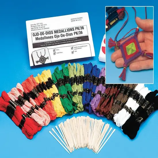 Ojo De Dios Medallions Craft Kit (Pack of 36) {3}