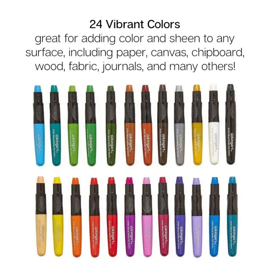 KINGART&reg; Gel Stick Mixed Media Crayons, 24 Colors {5}