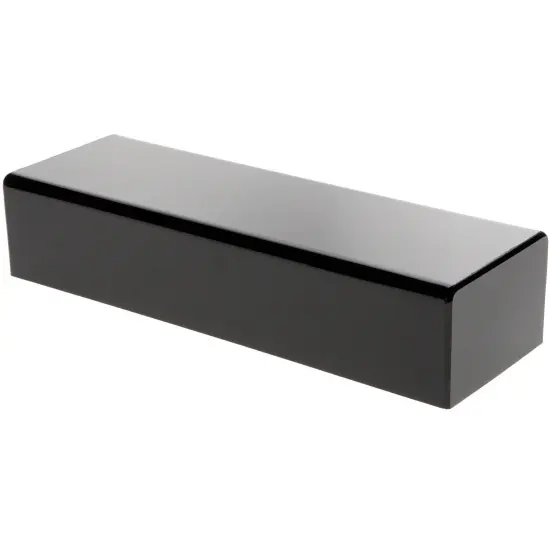 Plymor Black Acrylic Rectangular Display Base, 14" W x 4.5" D x 3" H {2}