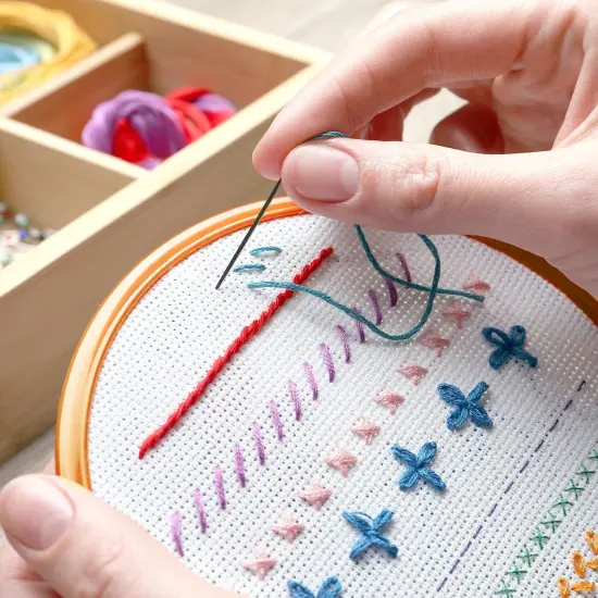 6 Pieces Aida Cloth 14 Count White Cross Stitch Fabric for Craft Embroidery, Handmade Needlework, DIY Handicrafts, 12 by 18-Inch {4}