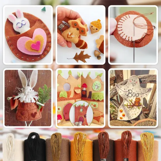 Felt Fabric Sheets: ZAIONE 7 Rolls 8''x35'' Felt Sheets Assorted Colors 1.4mm Thick Felt Fabric Roll for DIY Crafts Sewing Squares Nonwoven Patchwork {2}