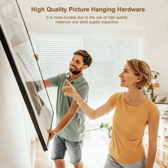 Heavy Duty Picture Hanging Kit, Wall Hanging Kit Support 10-100lbs with Picture Hanging Wire, D-Ring, Screws, Hanging Hooks,Level. 40 Feet (12M) Picture Hanging Wire Hangers {6}