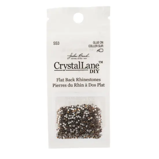 Crystal Lane DIY SS3 Glass Flatback Rhinestones, 1440pcs Smoked Topaz {3}