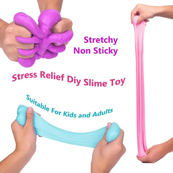 16 Pack Mini Butter Slime Kit,with Pink Watermelon, Lemon Slices and Mermaid Slime Etc 16 Color Slime and Slime Charms, DIY Scented Slime Party Favor, Stress Relief Toy for Boys and Girls {4}