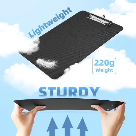 Carbon Fiber Clipboard 8.5 x 11, Black 3K Twill Matte, Low Profile Clip, Letter Size for Classroom, Teacher, Students, School, Office Supplies & Outdoor Products {4}