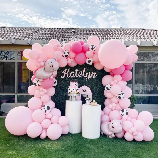 Pastel Pink Balloons 36 Inch - 8 Pack Large Thick Pink Balloons Big Round Pink Latex Balloons for Baby Shower Gender Reveal Wedding Graduation Anniversary Party Decoration {3}