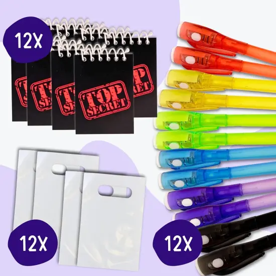 4E's Novelty Fun Pens for Kids &ndash; 12 Magic Pen UV Light Pen, Notebooks & Goodie Bags &ndash; Goodie Bags Stuffers for Kids 8-12! {3}