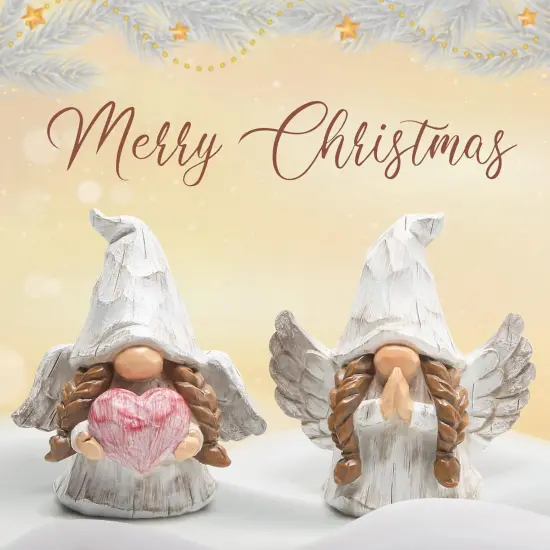 Christmas Angel Wings Gnomes Decorations Winter Home Decor Gnomes Figurines {3}