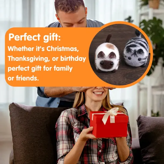 Needle Felting Kit,3 Pieces Making Wool Needle Felting Starter Kit with Instruction,Felting Foam Mat and DIY Needle Felting Supply for DIY Craft Animal Home Decoration {3}