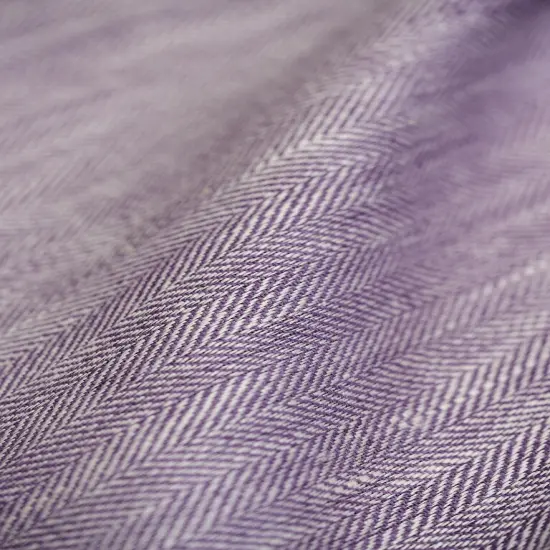 1 Yard Lilac Linen Novelty Herringbone Yarn Dyed Fabric Midweight 54 Inch Width {3}