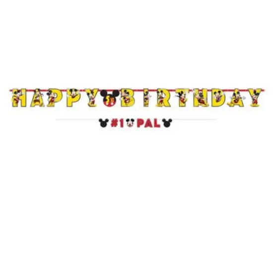 Mickey Mouse Forever Jumbo Letter Happy Birthday Banner Kit - 10' x 9" & 6' x 4" -Pack of 2 {1}