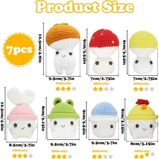 7 pcs Crochet Kit for Beginners {3}