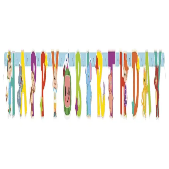 Cocomelon Jointed Happy Birthday Banner {2}