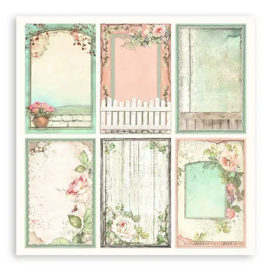 Stamperia Single-Sided Paper Pad 8"X8" 22/Pkg-House of Roses, 10 Designs/1 Each {7}