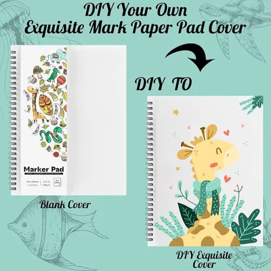 30 Sheets 7.6&times;10in Double Sided Bleedproof Marker Sketchbook {2}