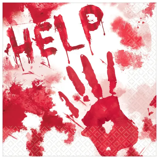 Halloween Bloody Good Time Zombie Beverage Napkins - 32ct {1}