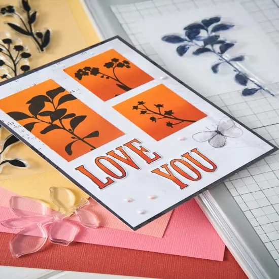 Sizzix A5 Clear Stamps By 49 And Market-Fine Stems 01 {5}