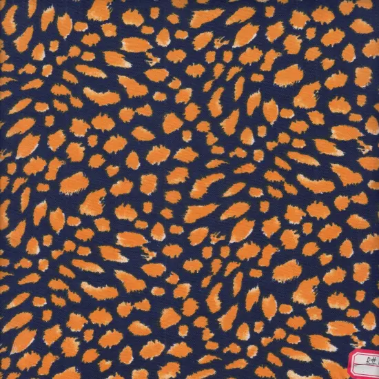 1 Yard 100% Polyester CEY Animal Print Fabric, 58/59" Wide NAVY {1}