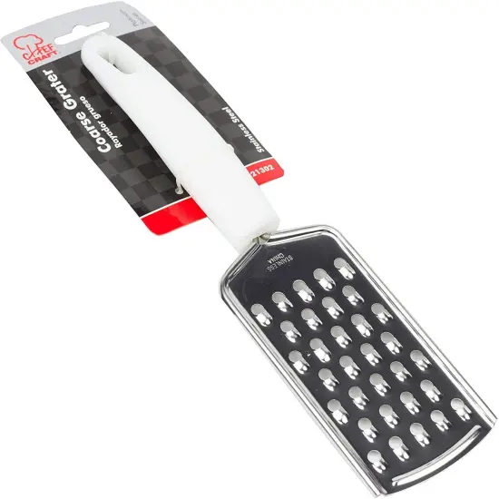 Chef Craft 9.5" Stainless Steel Coarse Flat Grater - Perfect for Cheese & Potatoes {2}