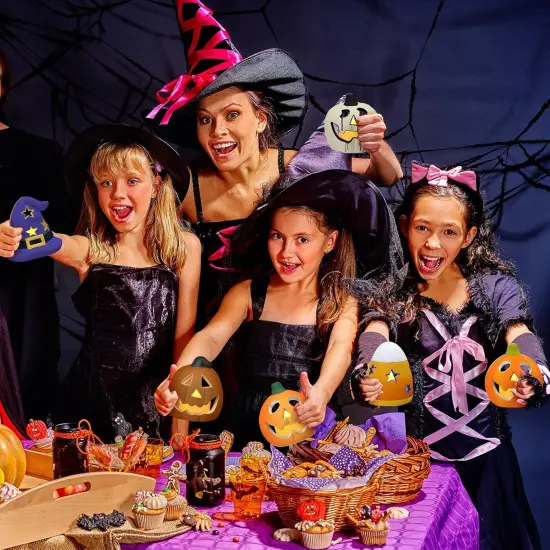 8 Set DIY Ceramic Halloween Lanterns Figurines Paint Craft Kit {5}