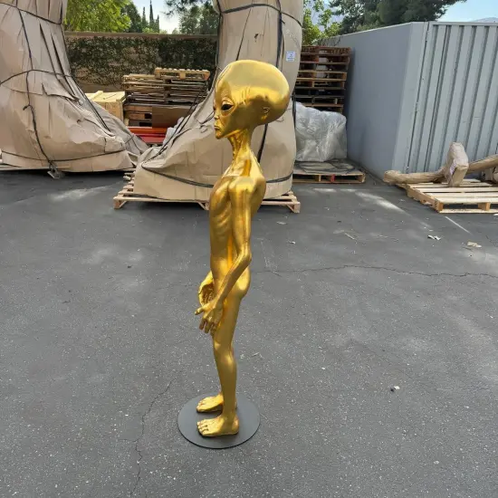 Gold Alien Roswell Life Size Statue {6}