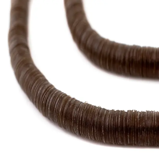 The Bead Chest Translucent Brown Vinyl Phono Record Beads (8mm) {1}