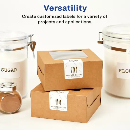 Avery Printable Blank Rectangle Labels, 2-11/16" x 2", Matte White, 375 Customizable Labels (6490) {3}