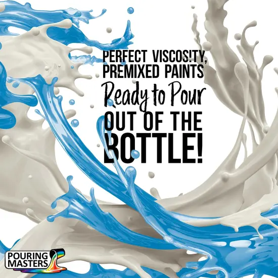 Pouring Masters Cerulean Blue Ready to Pour Acrylic Pouring Paint - Premium 32-Ounce Pre-Mixed Fluid Acrylic Paint - Fluid Art Supplies for Canvas, Wood, Paper, Tile & Rocks {2}