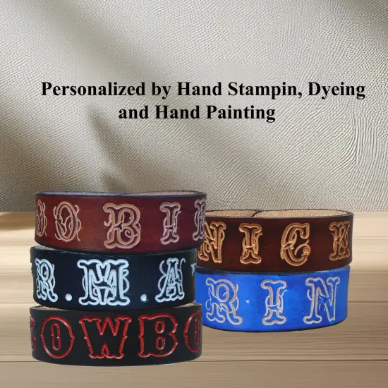 1 Inch Vegetable Leather Bracelets Blank 6 Pack - Stamping, Tooling, Engraving Ready {6}
