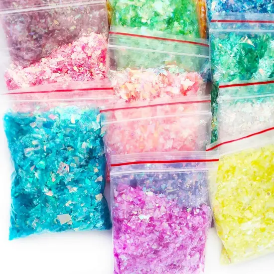 14 Colors Resin Chunky Glitter Flakes Irregular Iridescent Sparkles Glitters Confetti Craft Supplies {3}