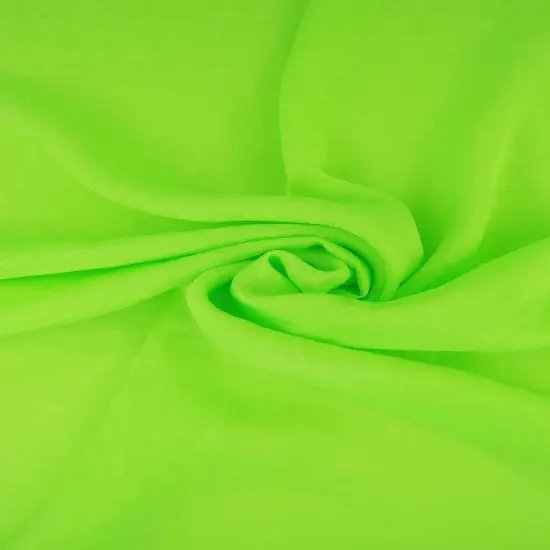 1 Yard Silky Airflow Satin Solid Fabric, 57/58&Prime; Wide 100% Polyester NEON LIME {1}