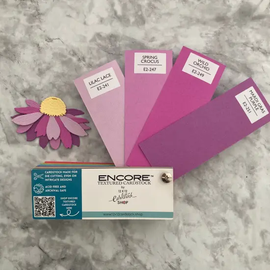 LILAC LACE - Textured 12x12 Cardstock - Encore Paper {4}