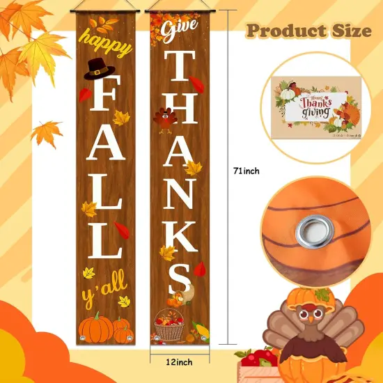 Happy Fall Welcome Porch Banners {3}