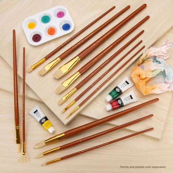 RSET-9318 | 12pc Bone Taklon Long Handle Variety Brush Set {4}