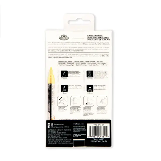 MARK-2703 | 4PC Gold Acrylic Paint Markers {4}