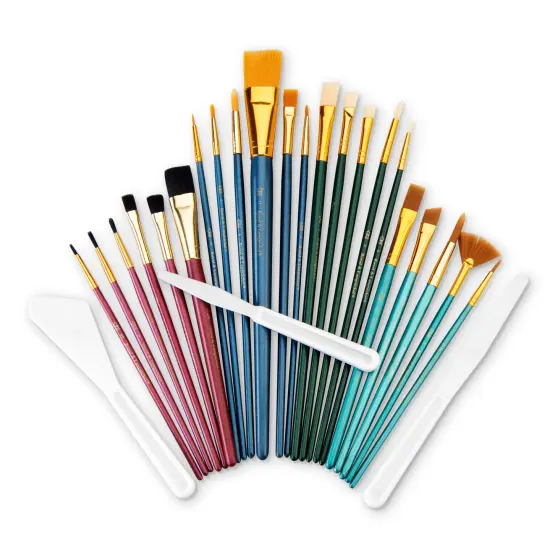 RSET-9259 | All Media 25pc Combo Variety Artist Brush Set {5}