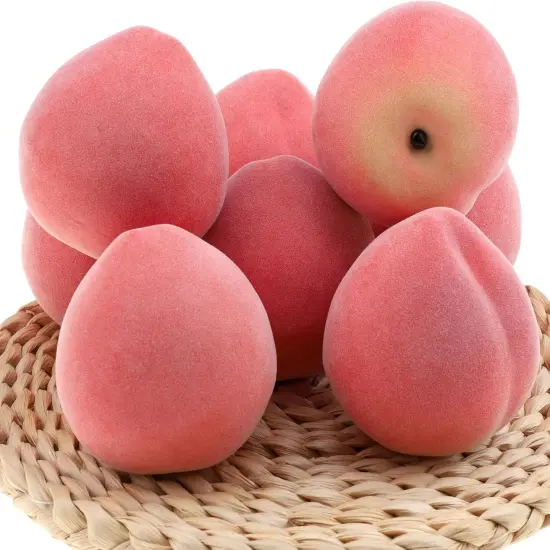 6pcs Artificial Peach Fake Fruit {1}
