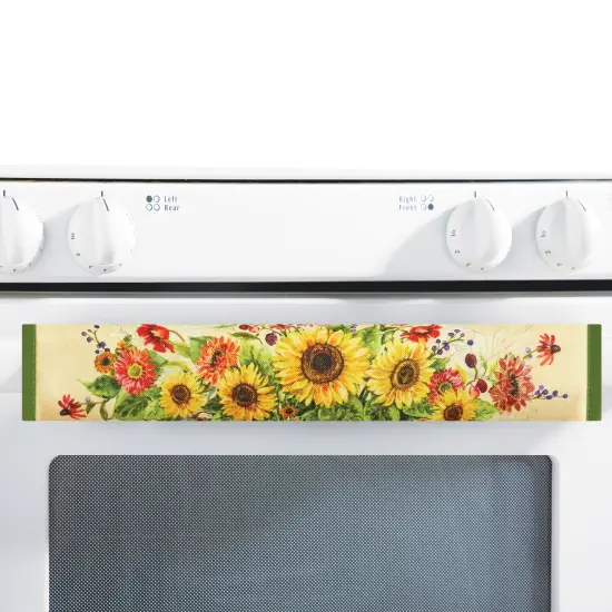 Collections Etc 3-Piece Sunflower Blossom Appliance Handle Cover Set {4}