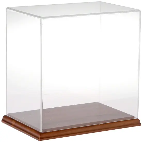 Plymor Clear Acrylic Display Case, 9" W x 6" D x 9" H Hardwood {1}