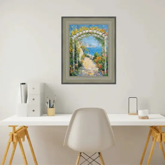 Wide Scoop Brushed Silver Picture Frame 32x48 frame {5}