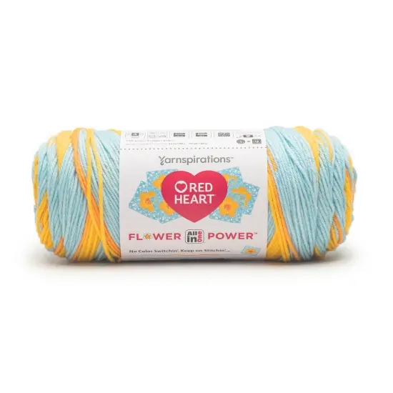Red Heart All in ONE Flower Power Yarn 24 Pack-Hilo De Calendula {3}