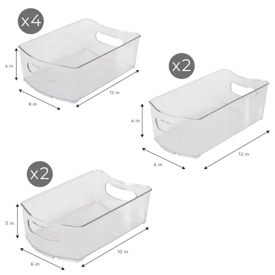 Smart Design Set of 18 Organization Bins {4}